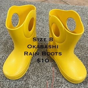 Okabashi Toddler Rain Boots Size 8 Yellow